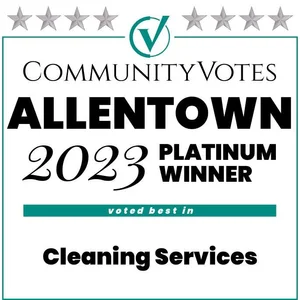 Allentown Community Votes 2023 Platinum Winner Voted Best in Cleaning Services badge