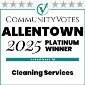 Allentown Community Votes 2025 Platinum Winner Voted Best in Commercial Cleaning badge