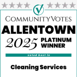 Allentown Community Votes 2024 Platinum Winner Voted Best in Commercial Cleaning badge