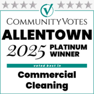 Allentown Community Votes 2025 Platinum Winner Voted Best in Cleaning Services badge
