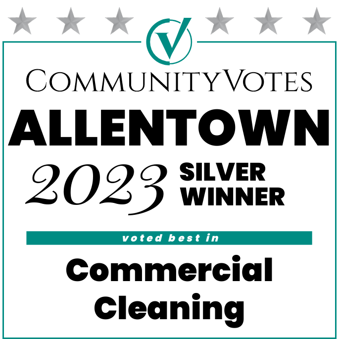 Wnners badge Allentown 2023 Silver Commercial Cleaning badge