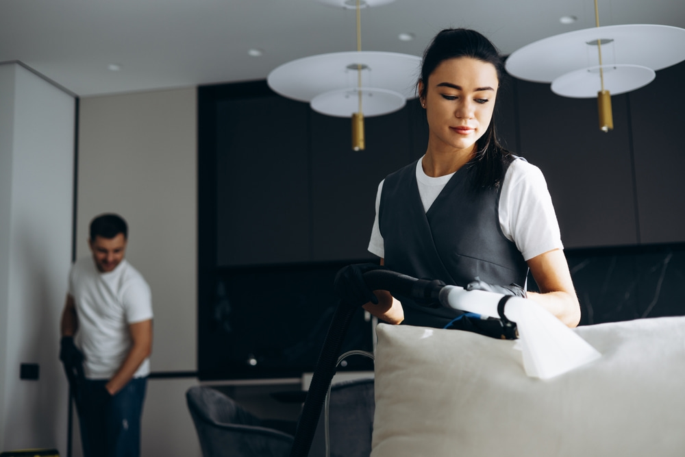 How should I prepare for professional cleaners?